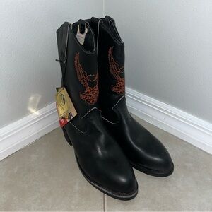 Sold - NOS HARLEY-DAVIDSON Mens Western Cowboy Eagle Embroidered Motorcycle